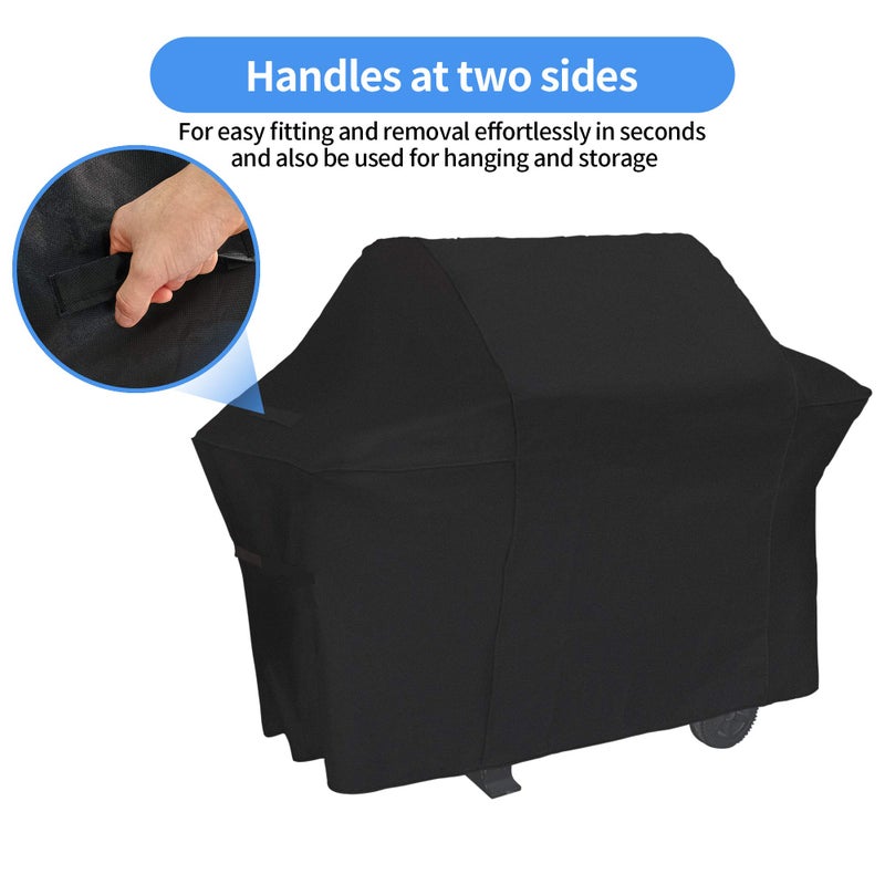 NEXCOVER 64 Inch Grill Cover - 600D Heavy Duty Waterproof and Weather Resistant BBQ Cover for Weber, Char Broil, Nexgrill, Brinkmann, Holland - Fade Resistant, Black - Image 4